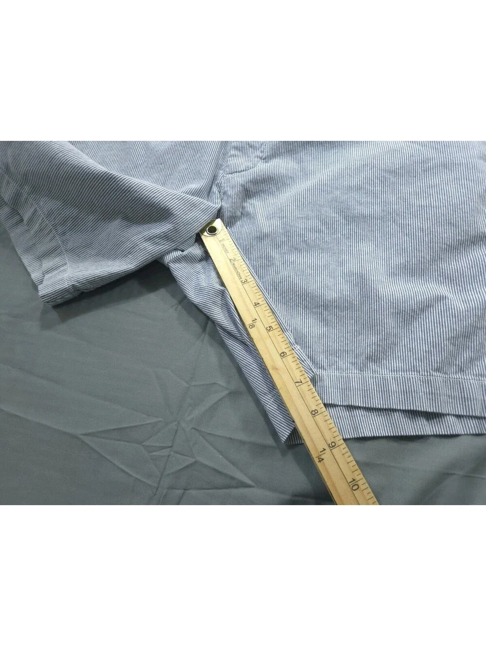 Vineyard Vines Shorts Mens 35 Blue White Striped Breaker Chino Stretch Golf Prep
